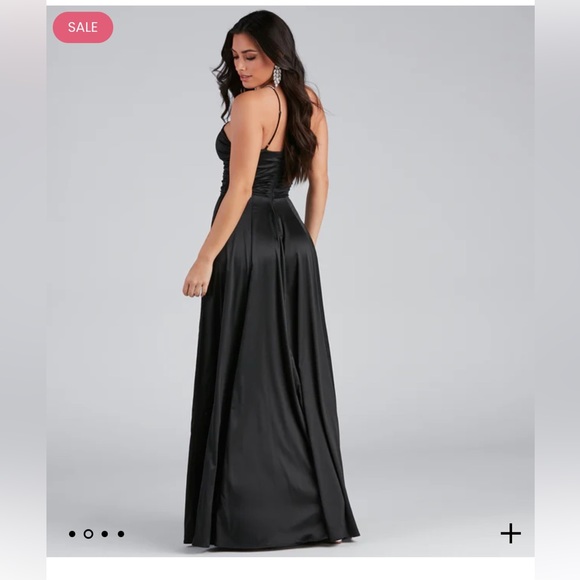 Kaelie Formal Satin A-Line Dress XS - Picture 2 of 6